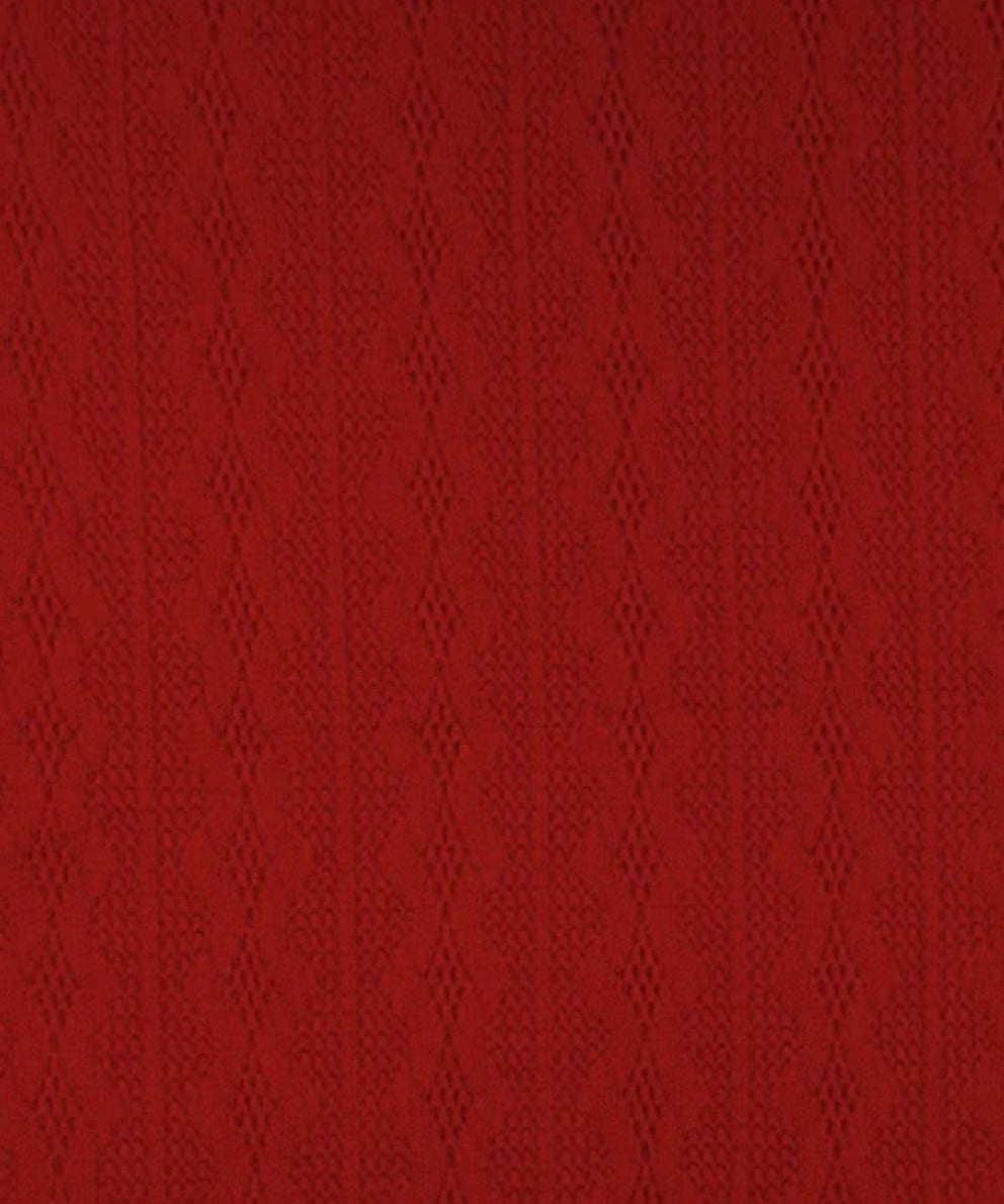 Red Cable Knit