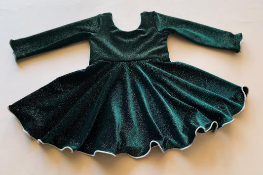 RTS 9/12m Velvet Twirl Dress