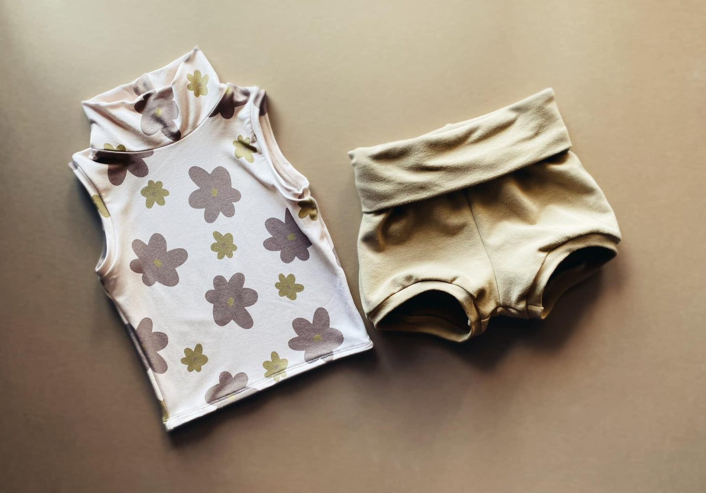 K. Risko - Mystery Retro Mock Tank & Olive Shorties