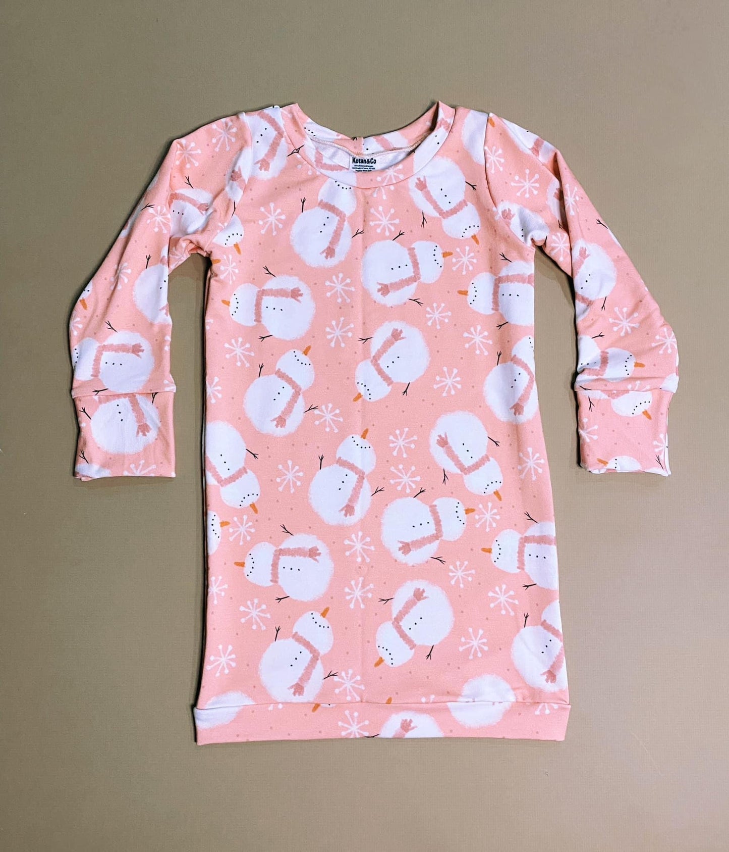 RTS - 3T Zion Dress - Snowmen